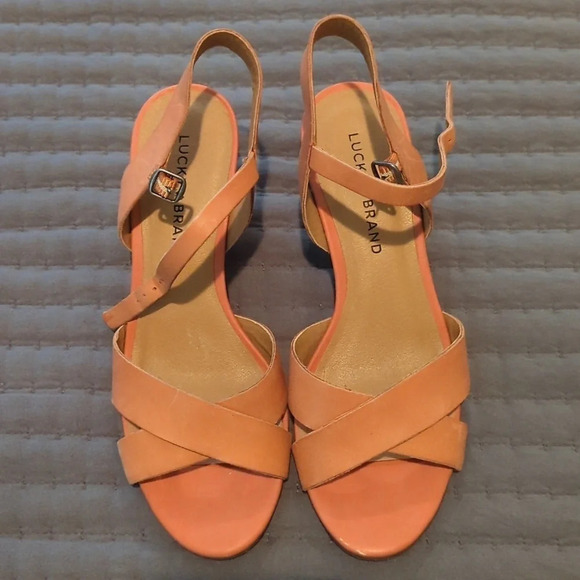 Lucky Brand Pink Wedges - Picture 1 of 7